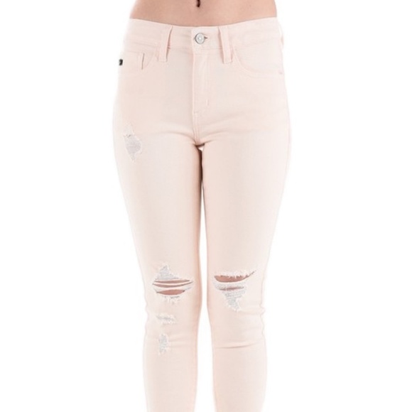 NWT KanCan Sharon-Madeline Baby Pink Skinny Jeans - Picture 3 of 5